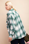 Plaid Shirt Jacket - Curvy Size