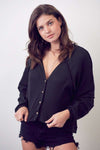 Jade by Jane Button Down Cropped Cardigan