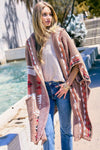 Davi & Dani Printed Loose Long Cardigan