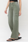 SALE Vervet High Rise Olivia Utility Cargo Wide Leg Jeans