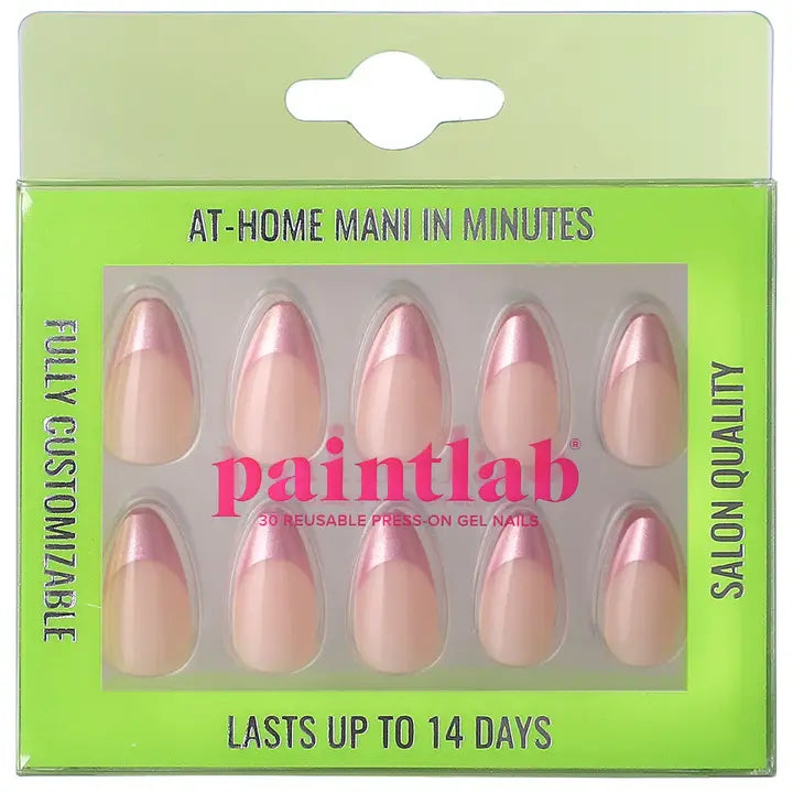 Paintlab Chrome Pink Tips Press-On Nails