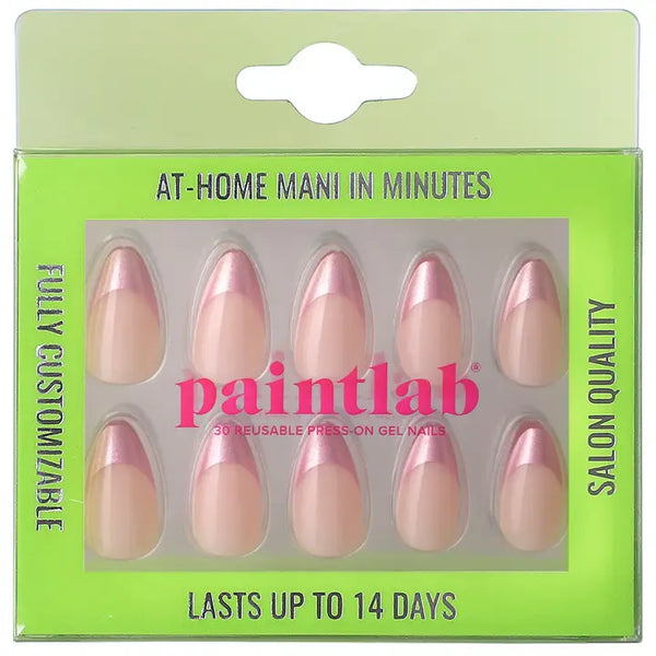 Paintlab Chrome Pink Tips Press-On Nails