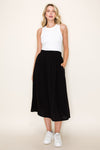 Staccato Smocked Waist Solid top Midi Dress