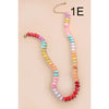 Natural Agate Glass Semi Precious Bead Necklace