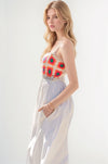 SALE Davi & Dani Crochet Bodice Back Textured Fabric Maxi Dress