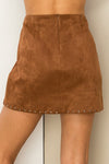 XMAS JULY Just Perfect Faux Suede Mini Skirt with Studs - 3 Colors