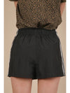 Side Stripe & Lace Trim Detail Activewear Shorts