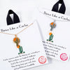 Sun Cactus Figure Pendant Chain Necklace