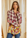 Embroidered Button Up Top