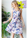 Sleeveless Floral Tiered Mini Dress