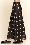 Davi & Dani Polka Dot Long Skirt