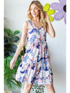 Sleeveless Floral Tiered Mini Dress