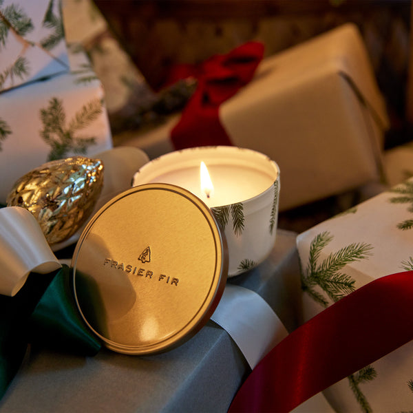 X Frasier Fir Candle Tin with Gold Lid