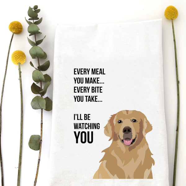 Golden Retriever Tea Towel