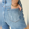 Judy Blue HW Rhinestone Embellishment Cut Off Short - Curvy size