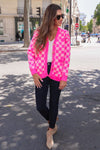 Reality Check Checkered Cardigan