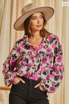 Babydoll printed blouse