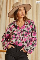 Babydoll printed blouse