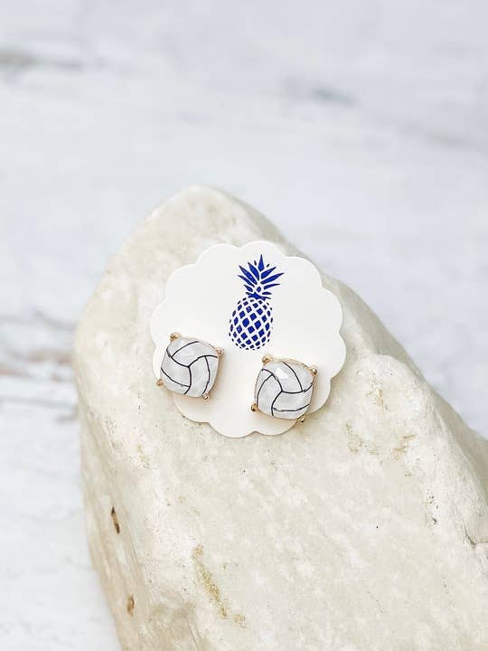 Volleyball Stud Earrings