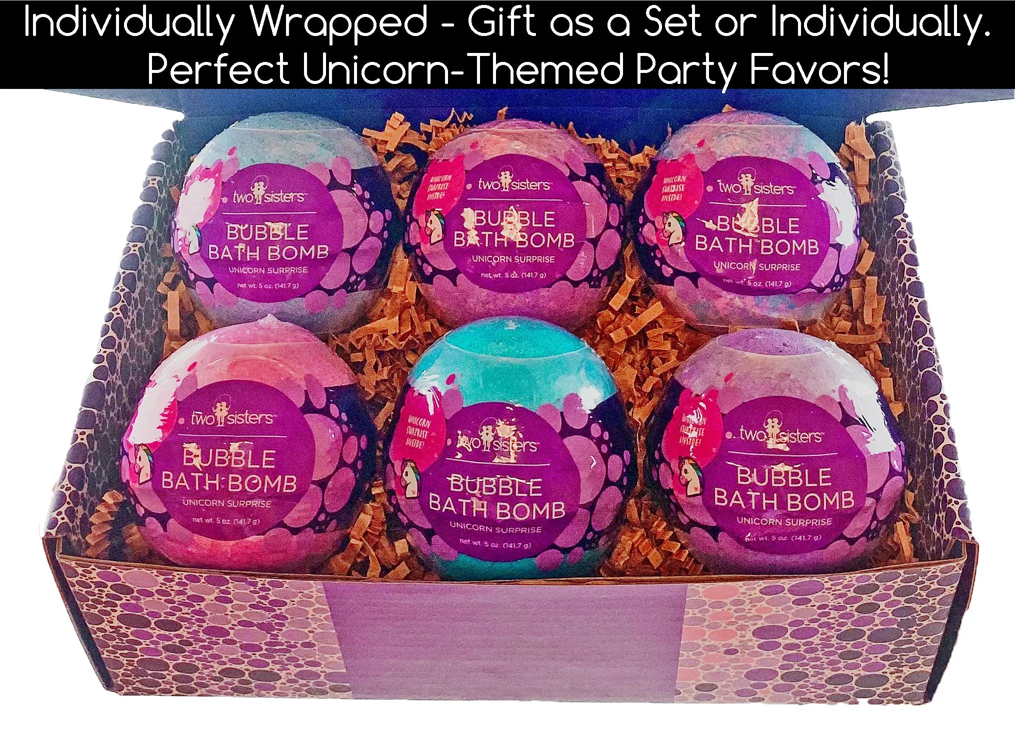 NEW 6 Unicorn Surprise Bubble Bath Bombs Set