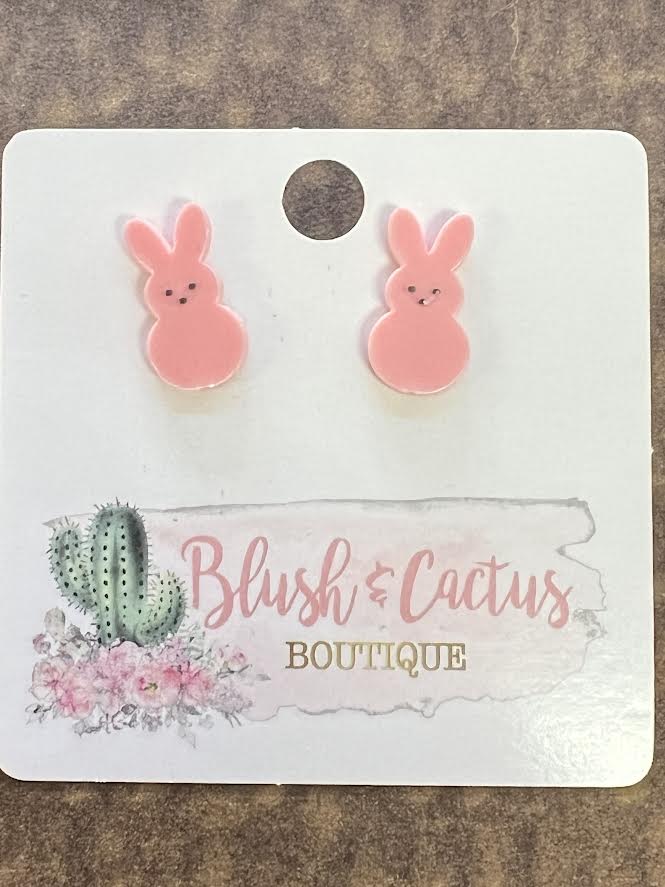 Peep Bunny Stud Earrings