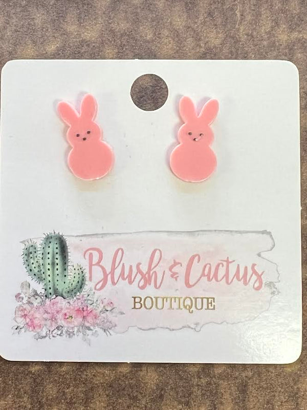 Peep Bunny Stud Earrings