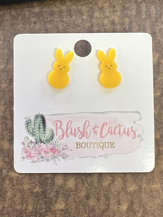 Peep Bunny Stud Earrings