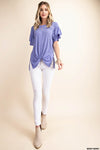 P XMAS JULY Rib Knit and Knot Top