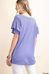 P XMAS JULY Rib Knit and Knot Top