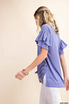 P XMAS JULY Rib Knit and Knot Top