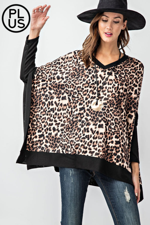 SALE Wild Fun Poncho Top - Curvy