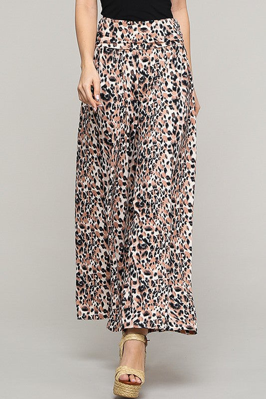 Side Shirring Wide leg Palazzo Pants - Curvy Size - 2 Colors