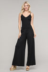 Side Shirring Wide leg Palazzo Pants - Curvy Size - 2 Colors
