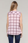 PLAID RUFFLE TOP - CURVY