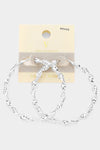 14K Gold Dipped Twisted Metal Hoop Earrings - 2 Colors