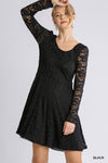 Stretch Lace Fit and Flare Dress