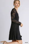 Stretch Lace Fit and Flare Dress