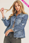 RISEN Relaxed Fit Classic Denim jacket - Curvy Size