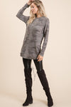 Long Sleeve Camp Print Top