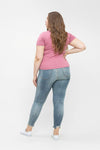 Judy Blue High Waist Distressed Hem Skinny Jeans - Curvy
