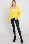 Cropped Button Detail Cardigan - Curvy Size