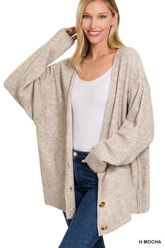 SALE Melange Button Down Cardigan Sweater - 3 Colors