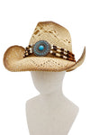 NEW Navajo Concho Gem Metal Plaque Decor Western Cowboy Hat