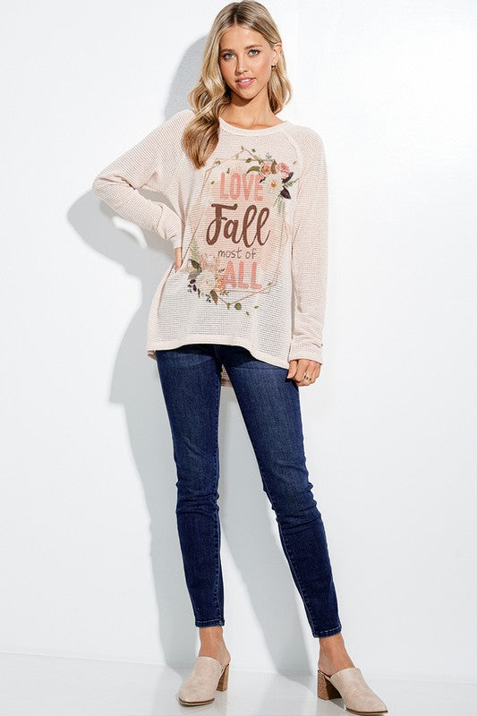 NEW Love fall knit long sleeve top