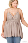XMAS JULY Crochet Lace tunic cami - Curvy Size - 4 Colors