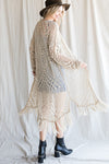 Soft Knit Cardigan with Fringes