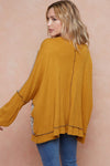 Leopard Color Block Pullover - Curvy