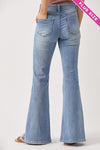 SALE Risen High Rise Distressed Flare Jeans - Curvy Size