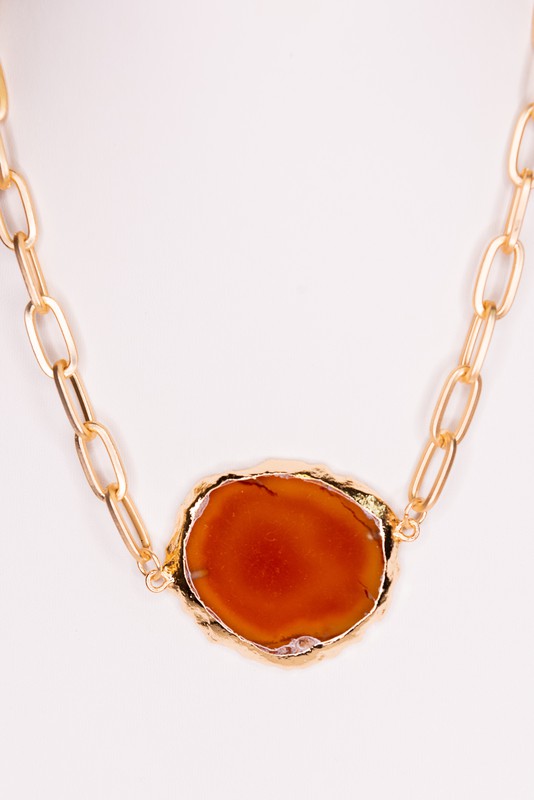 Nicole Necklace - Dark Amber