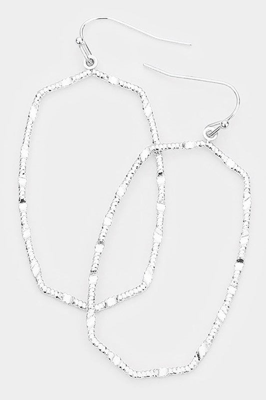 Beautiful Luminous Metal Textured earrings - 3 Colors